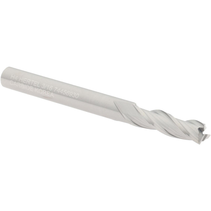 3/16" 3-Flute Solid Carbide Square End Mill - Hertel 750004
