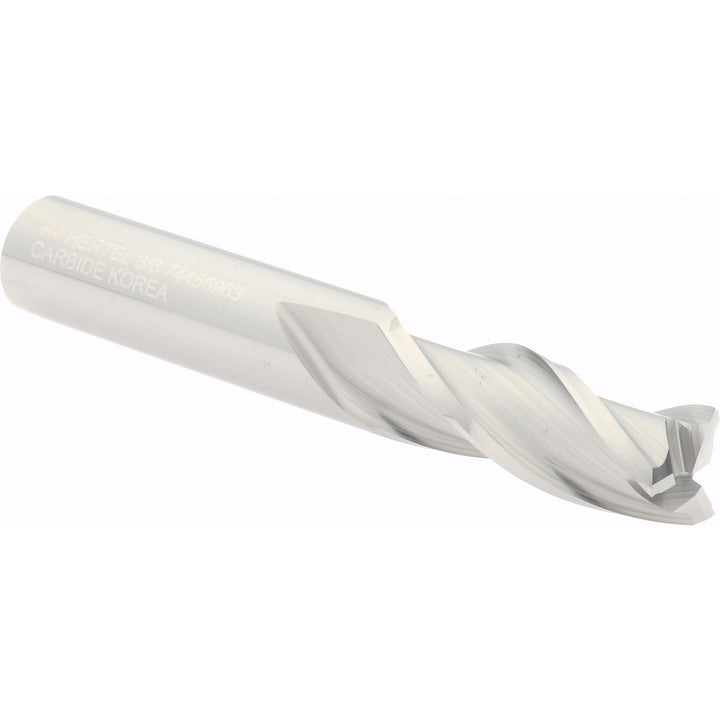 3/8" 3-Flute Solid Carbide Square End Mill - Hertel 750010