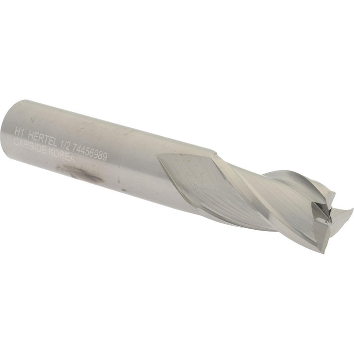 1/2" 3-Flute Solid Carbide Square End Mill - Hertel 750012