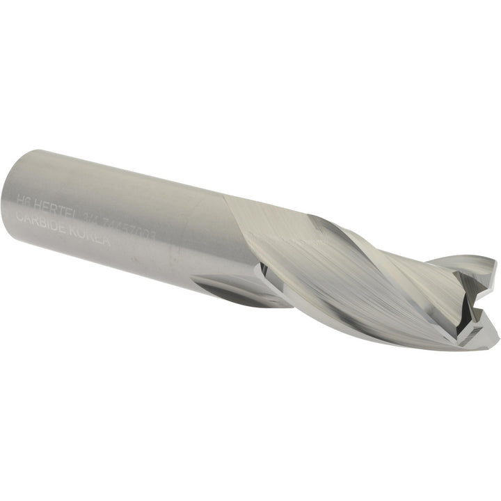 3/4" 3-Flute Solid Carbide Square End Mill - Hertel 750015