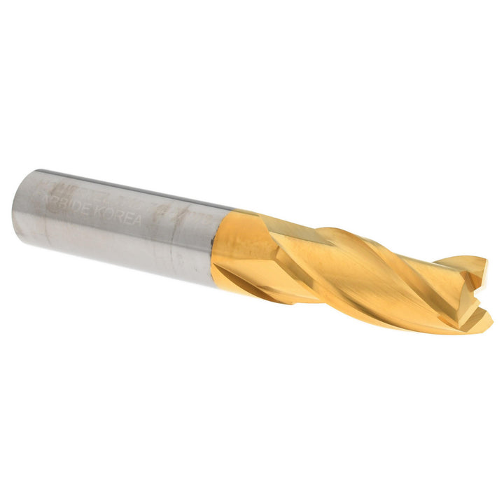 7/16" 3-Flute Solid Carbide Square End Mill, TiN - Hertel 750669