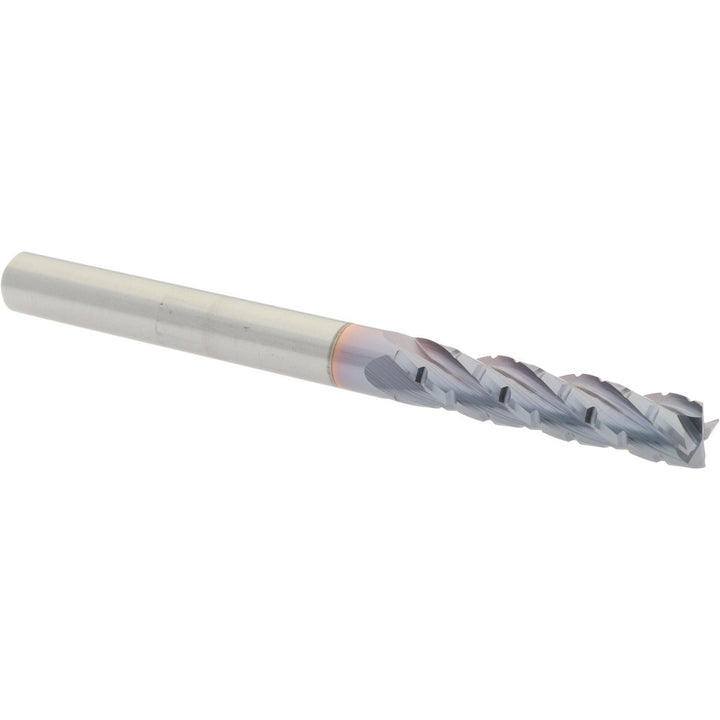 0.25" 4-Flute Solid Carbide Roughing End Mill, TiCN - Hertel 2500215