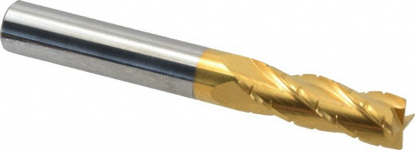 0.375" 4-Flute Solid Carbide Roughing End Mill, TiN - Hertel C430L3750-C1