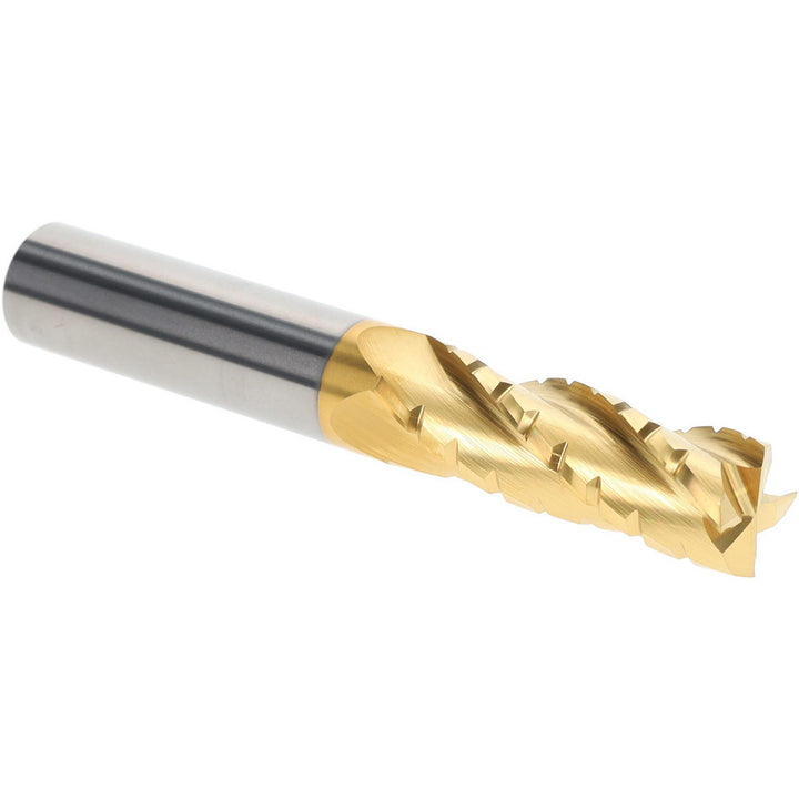 0.75" 4-Flute Solid Carbide Roughing End Mill, TiN - Hertel C430L7500-C1