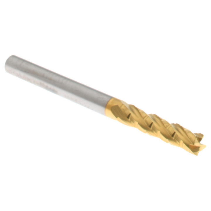 0.125" 4-Flute Solid Carbide Roughing End Mill, TiN - Hertel C430-1250-C1