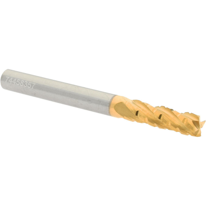 0.1875" 4-Flute Solid Carbide Roughing End Mill, TiN - Hertel 2500492