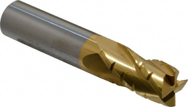 0.75" 4-Flute Solid Carbide Roughing End Mill, TiN - Hertel 2500526