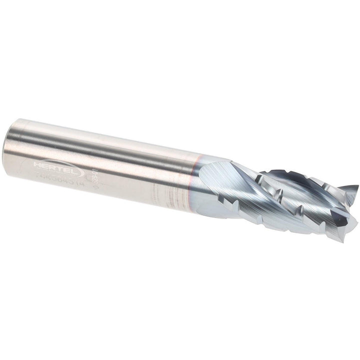 0.5" 4-Flute Solid Carbide Roughing End Mill, TiCN - Hertel C430-5000-C4