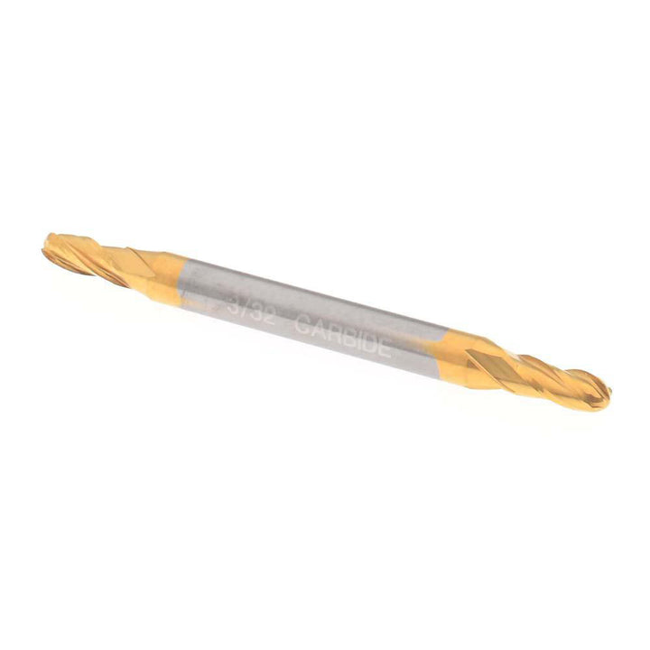 3/32" 4-Flute Solid Carbide Ball End Mill, TiN - Hertel E699924409