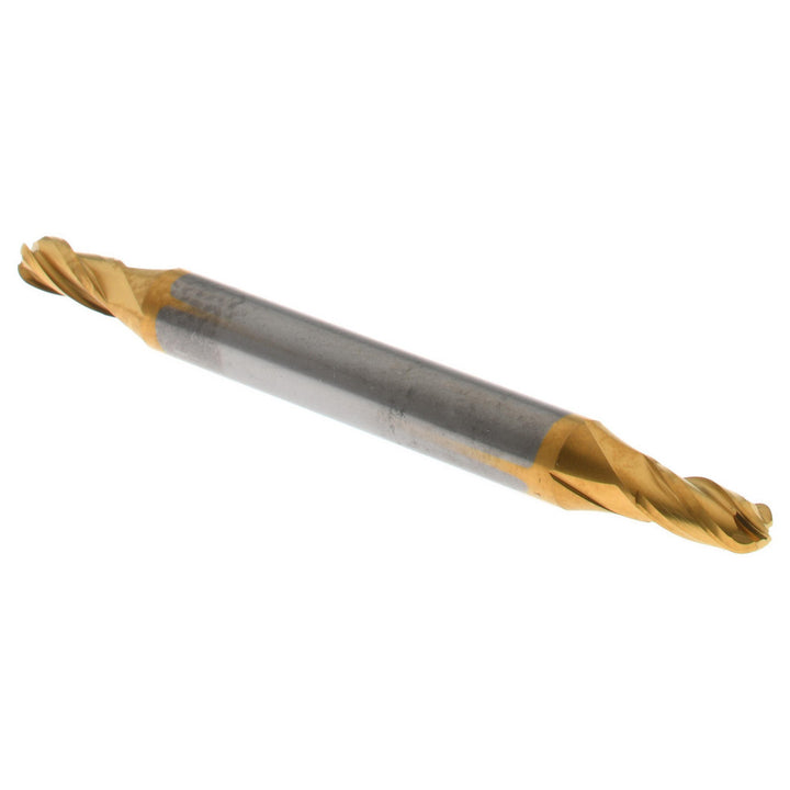1/8" 4-Flute Solid Carbide Ball End Mill, TiN - Hertel E6252008