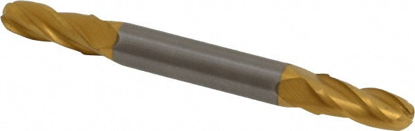 7/32" 4-Flute Solid Carbide Ball End Mill, TiN - Hertel E6252014