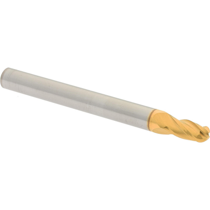 5/32" 4-Flute Solid Carbide Ball End Mill, TiN - Hertel E699924519