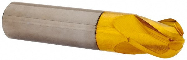 5/8" 4-Flute Solid Carbide Ball End Mill, TiN - Hertel E699924536
