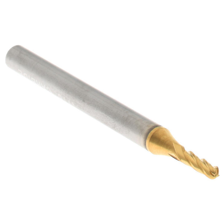 1/16" 4-Flute Solid Carbide Ball End Mill, TiN - Hertel E699924513