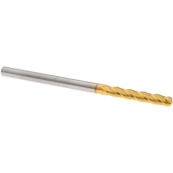 1/8" 4-Flute Solid Carbide Ball End Mill, TiN - Hertel E6060008