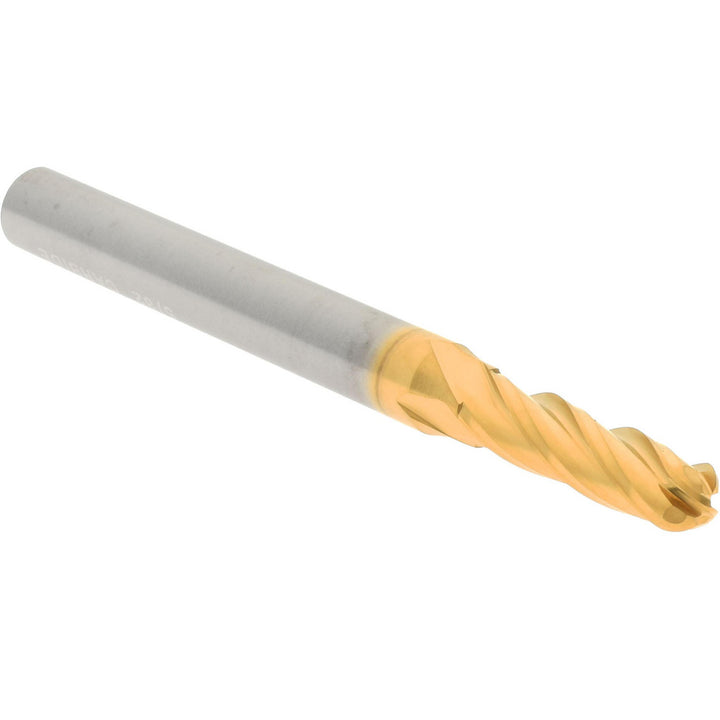 5/32" 4-Flute Solid Carbide Ball End Mill, TiN - Hertel E6250010