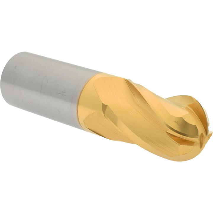 1" 4-Flute Solid Carbide Ball End Mill, TiN - Hertel E6250064