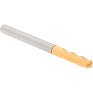 3/16" 4-Flute Solid Carbide Ball End Mill, TiN - Hertel E6060012