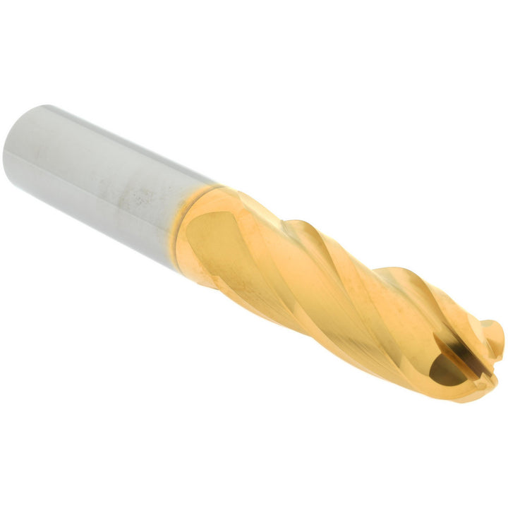 3/4" 4-Flute Solid Carbide Ball End Mill, TiN - Hertel E6060048