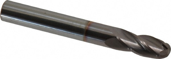 5/16" 4-Flute Solid Carbide Ball End Mill, TiN - Hertel E6250020