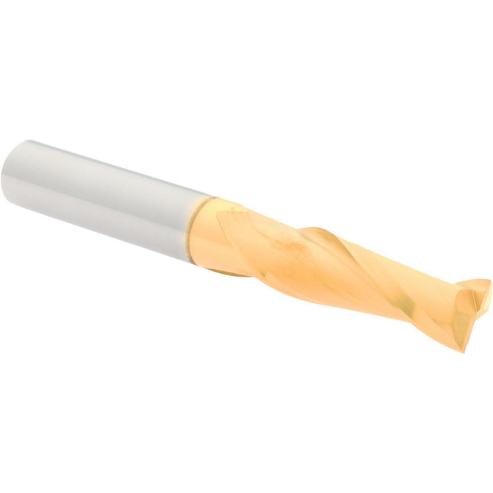 3/8" 2-Flute Solid Carbide Square End Mill, TiN - Hertel 750575