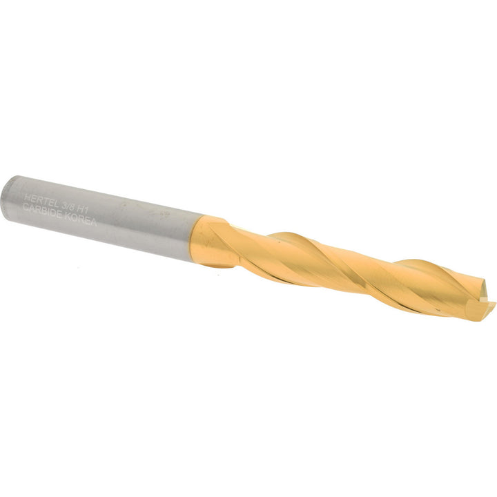3/8" 2-Flute Solid Carbide Square End Mill, TiN - Hertel 750703