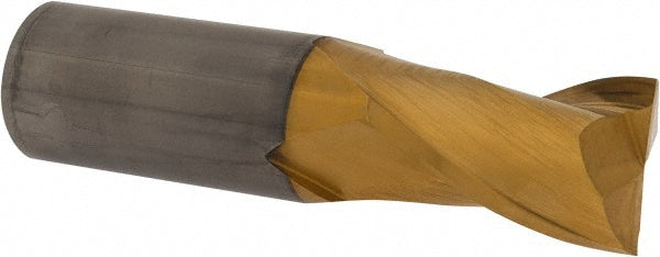 1" 2-Flute Solid Carbide Square End Mill, TiN - Hertel 750492