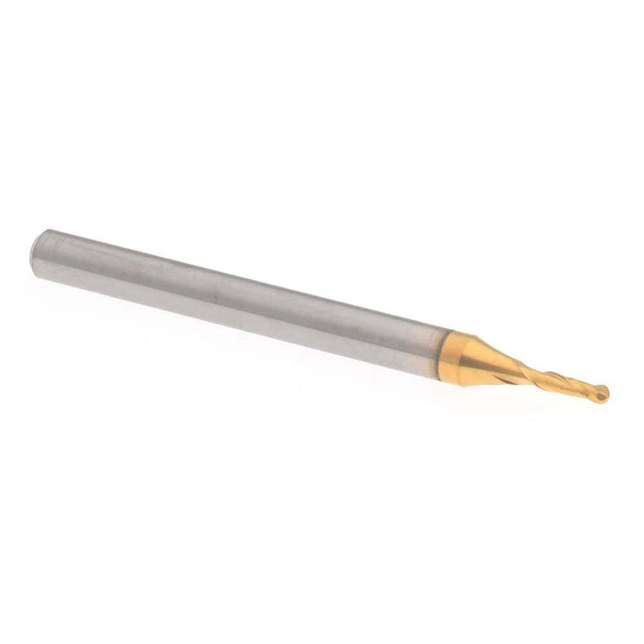 3/64" 2-Flute Solid Carbide Ball End Mill, TiN - Hertel E699924479