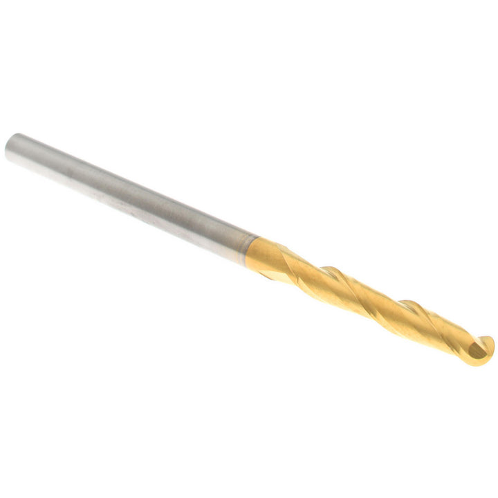 1/8" 2-Flute Solid Carbide Ball End Mill, TiN - Hertel E6014008