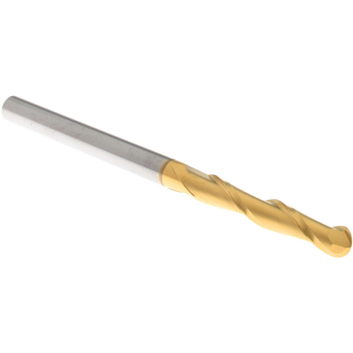 3/16" 2-Flute Solid Carbide Ball End Mill, TiN - Hertel E6018012