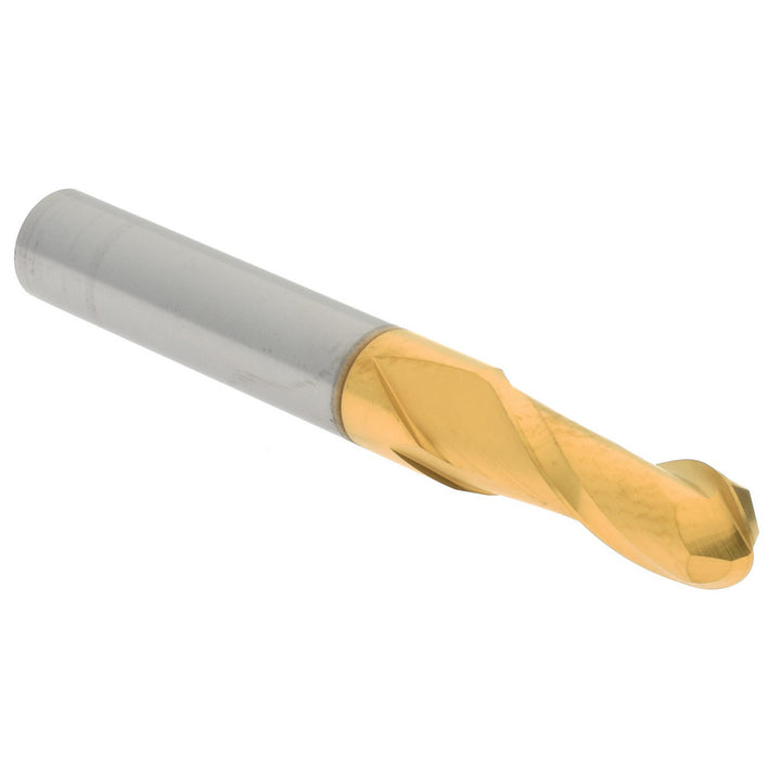 9/32" 2-Flute Solid Carbide Ball End Mill, TiN - Hertel E699924488