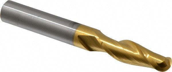 3/8" 2-Flute Solid Carbide Ball End Mill, TiN - Hertel E6014024