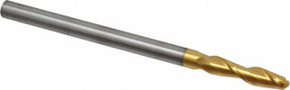 3/8" 2-Flute Solid Carbide Ball End Mill, TiN - Hertel E6018902