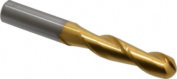 1/2" 2-Flute Solid Carbide Ball End Mill, TiN - Hertel E6014032