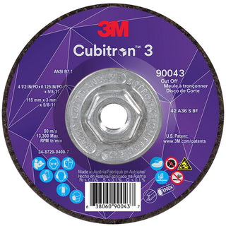 4-1/2 x 1/8" 36-Grit Precision Shaped Ceramic Grinding & Cutoff Wheel - 3M 7100313187