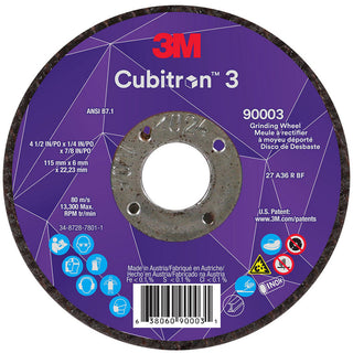4-1/2 x 1/4" 36-Grit Precision Shaped Ceramic Grinding & Cutoff Wheel - 3M 7100303966