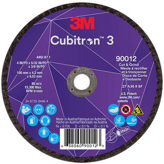 4 x 5/32" 36-Grit Precision Shaped Ceramic Grinding & Cutoff Wheel - 3M 7100305152