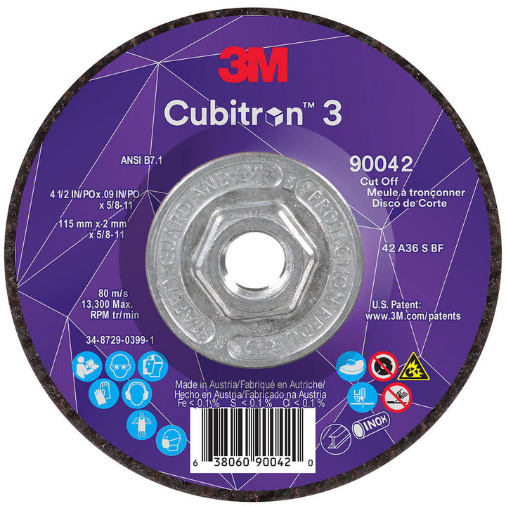 4-1/2 x 0.09" 36-Grit Precision Shaped Ceramic Grinding & Cutoff Wheel - 3M 7100313200