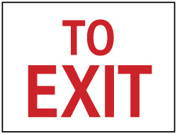 To Exit Sign - AccuformNMC M71RB