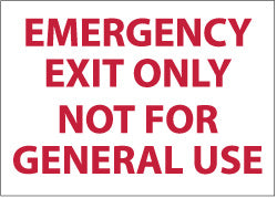 Emergency Exit Only Not for General Use Sign - AccuformNMC M45PB