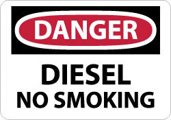 DIESEL NO SMOKING Sign - AccuformNMC D18RB