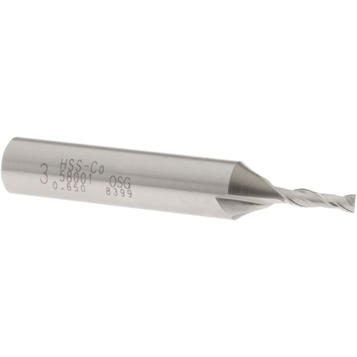 0.1181" 2-Flute Cobalt Square End Mill - OSG 5800100