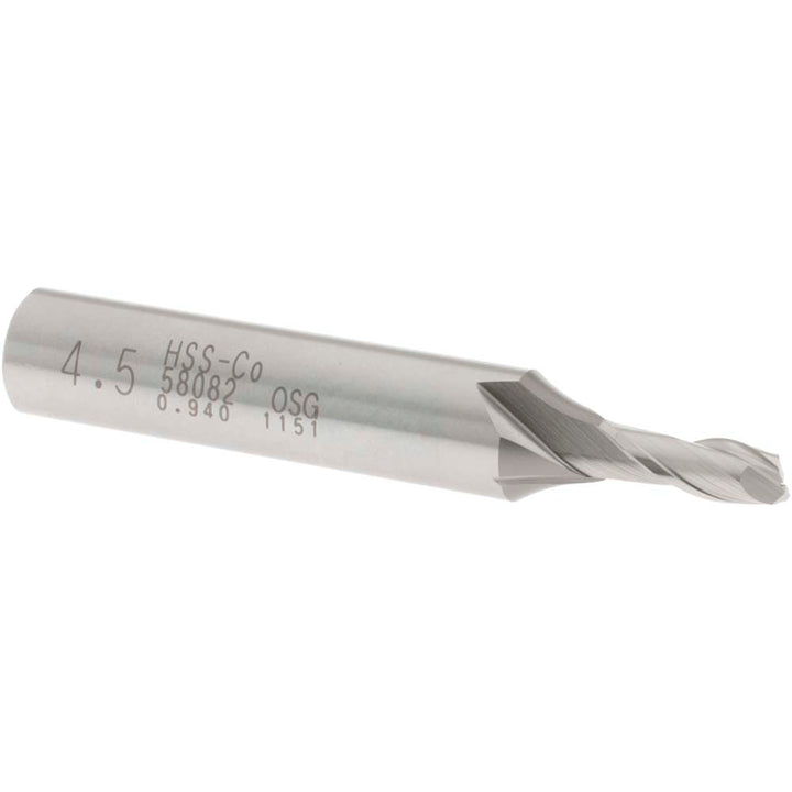 0.1772" 2-Flute Cobalt Square End Mill - OSG 5808200