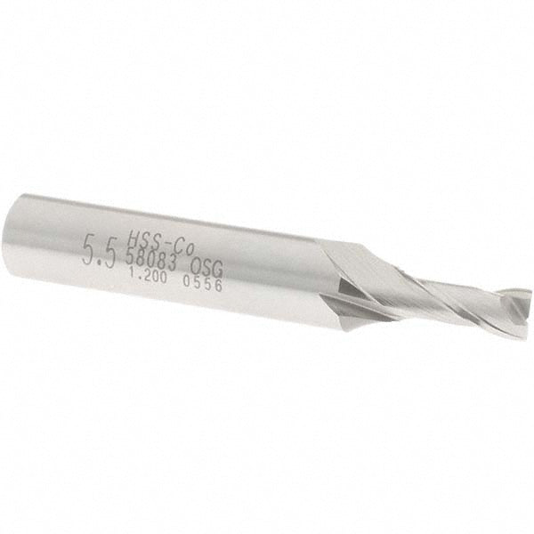 0.2165" 2-Flute Cobalt Square End Mill - OSG 5808300
