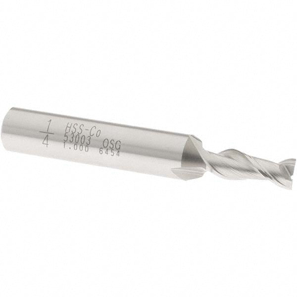 1/4" 2-Flute Cobalt Square End Mill - OSG 5300300