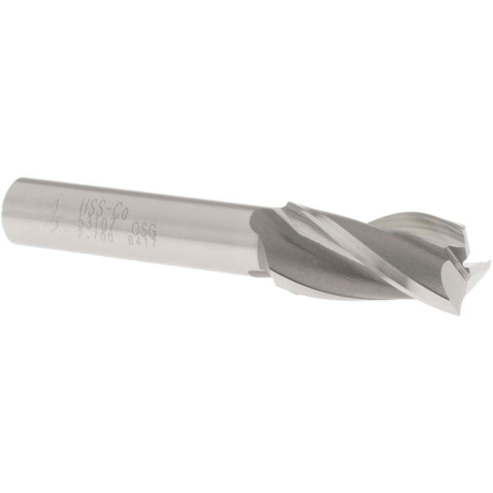 1/2" 3-Flute Cobalt Square End Mill - OSG 5310700