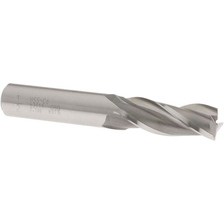 1/2" 3-Flute Cobalt Square End Mill - OSG 5311100