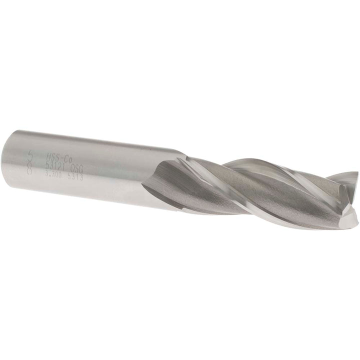 5/8" 3-Flute Cobalt Square End Mill - OSG 5312100