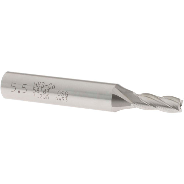 0.2165" 4-Flute Cobalt Square End Mill - OSG 5818300