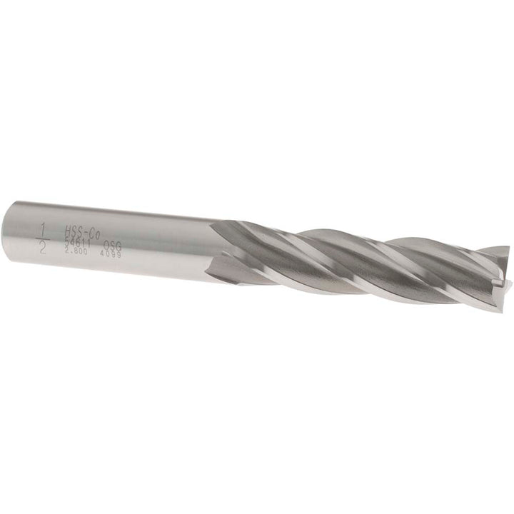 1/2" 4-Flute Cobalt Square End Mill - OSG 5461100